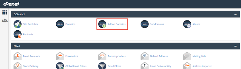 cPanel Addon Domains Location