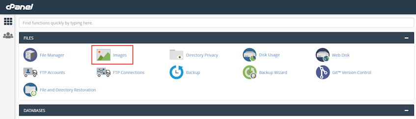 cPanel Images Location
