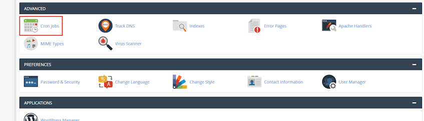 cPanel Cron Jobs Location