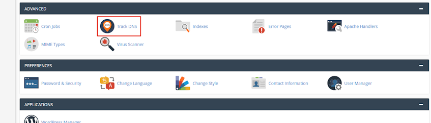 cPanel Track DNS Location