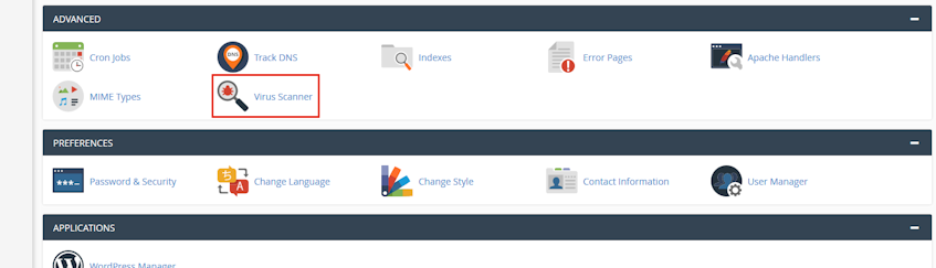 cPanel Virus Scanner Location cPanel Virus Scanner Location