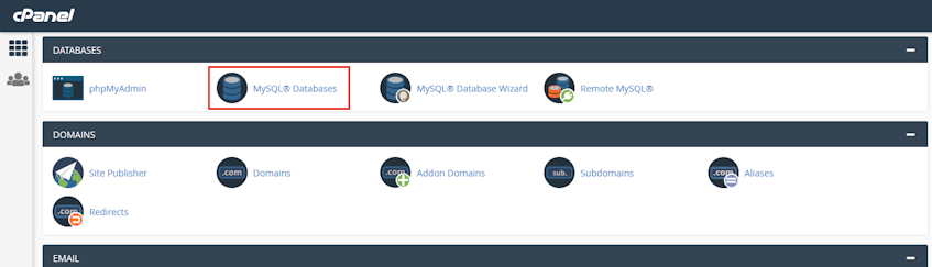 cPanel MySQL Databases Location