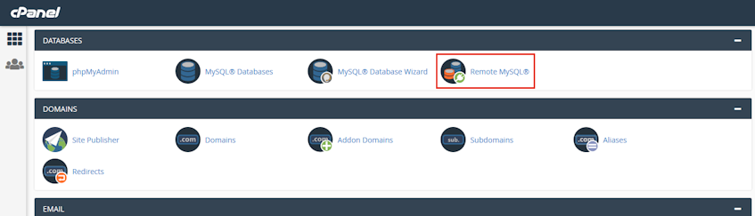 cPanel Remote MySQL Location cPanel Remote MySQL Location