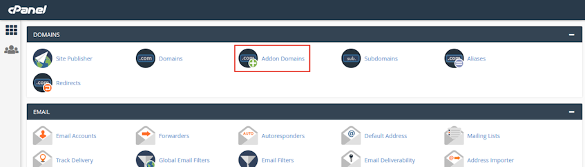cPanel Addon Domains Location cPanel Addon Domains Location