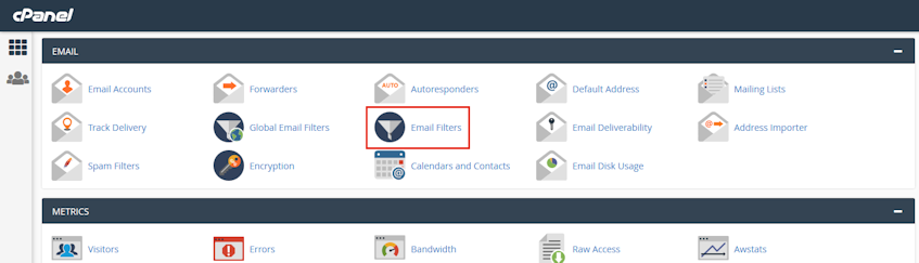 cPanel Email Filters Location cPanel Email Filters Location