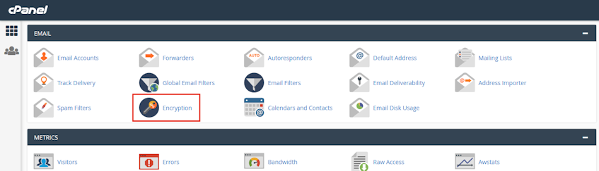 cPanel Encryption Location cPanel Encryption Location