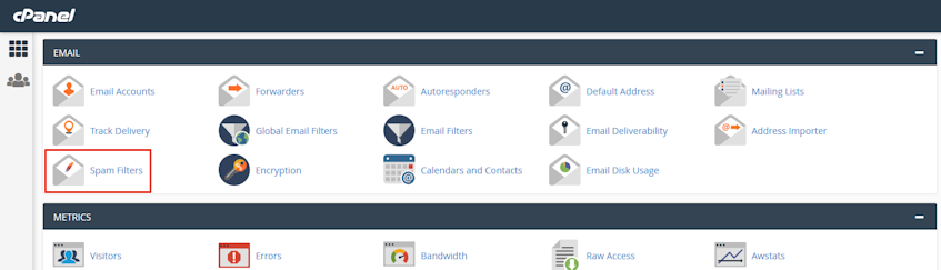 cPanel Spam Filters Location cPanel Spam Filters Location