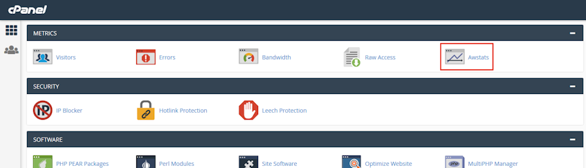 cPanel Awstats Location cPanel Awstats Location
