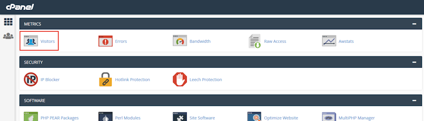 cPanel Visitors Location