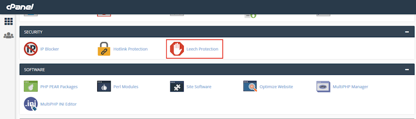cPanel Leech Protection Location cPanel Leech Protection Location