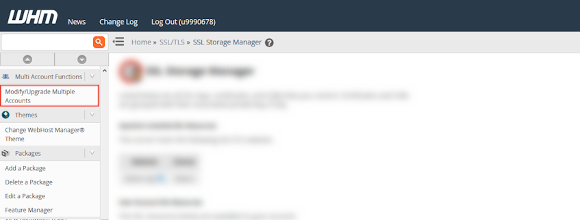 WHM Modify/Upgrade Multiple Accounts Location WHM Modify/Upgrade Multiple Accounts Location
