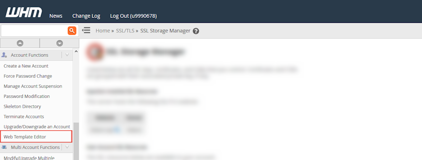 WHM Web Template Editor Location WHM Web Template Editor Location